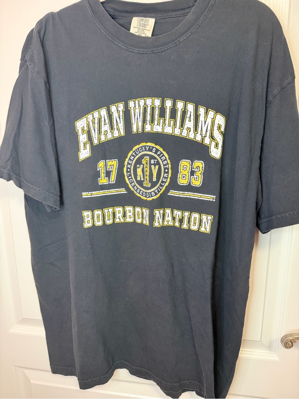 Comfort Colors Navy Evan Williams Bourbon Nation Graphic Tee